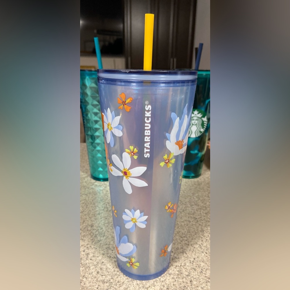 Starbucks 2024 Spring Baby Blue Magnolia Tumbler